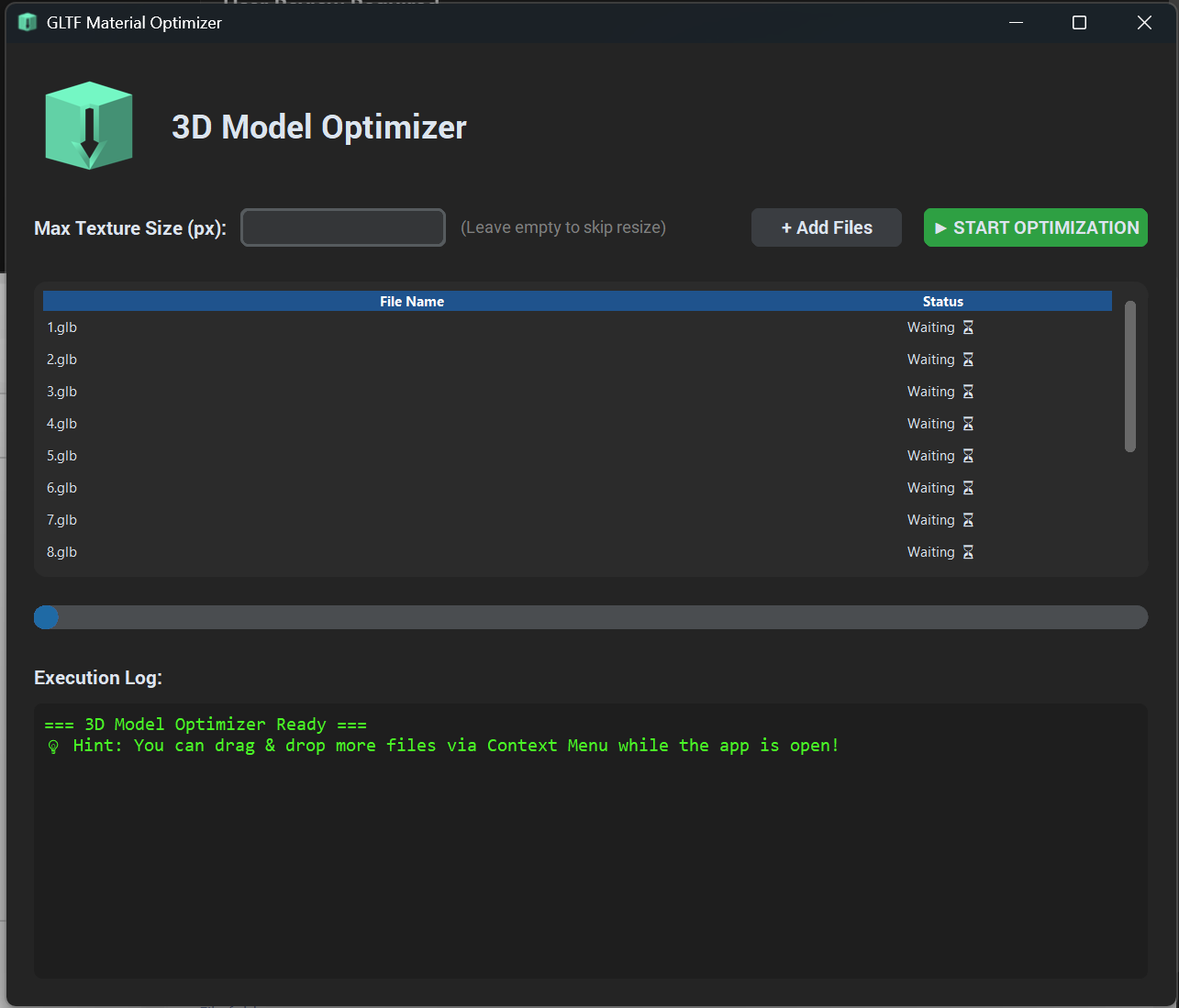 3D Model Optimizer Tool - Nén và tối ưu file GLB/GLTF tự động